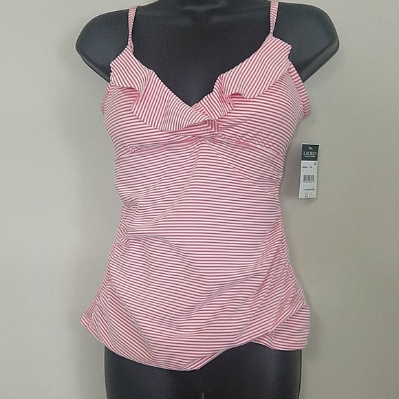 Lauren Ralph Lauren Swim Lauren Ralph Lauren Seersucker Ruffle